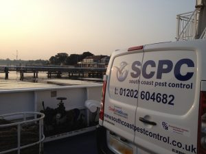 A South Coast Pest Control van arriving on the Isle Of Wight.